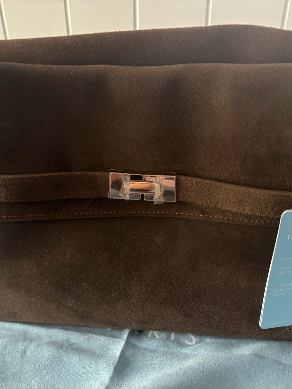 NWT brown suede shoulder bag - Picture 6 of 7